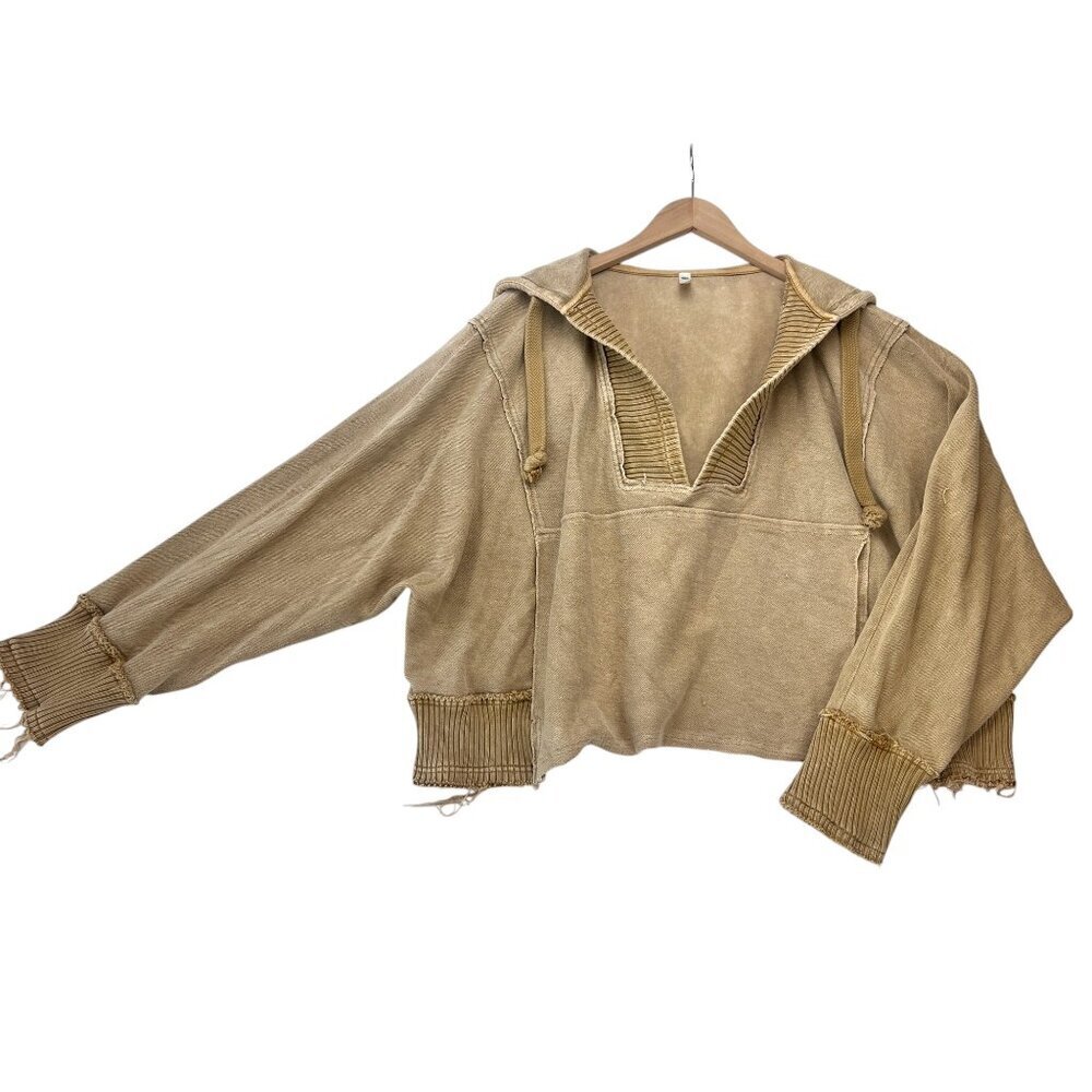 FP movement by Free People Distressed Hoodie Timko Size S